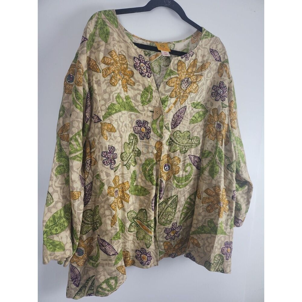 Ruby Rd Linen Blend Light Weight Blazer Jacket 24… - image 2